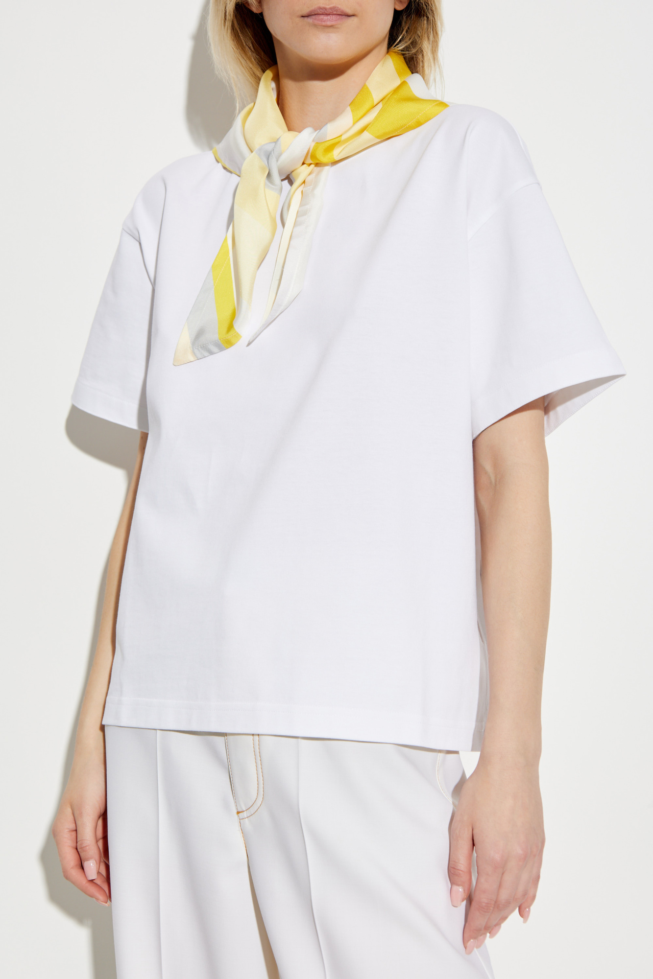 Tシャツ・カットソー BOTTEGA VENETA Ivory Boucl?? Top BOTTEGA VENETA(ボッテガヴェネタ) Tシャツ・カットソー